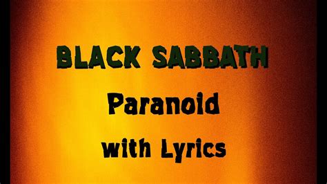 paranoid lyrics|paranoid song by black sabbath.